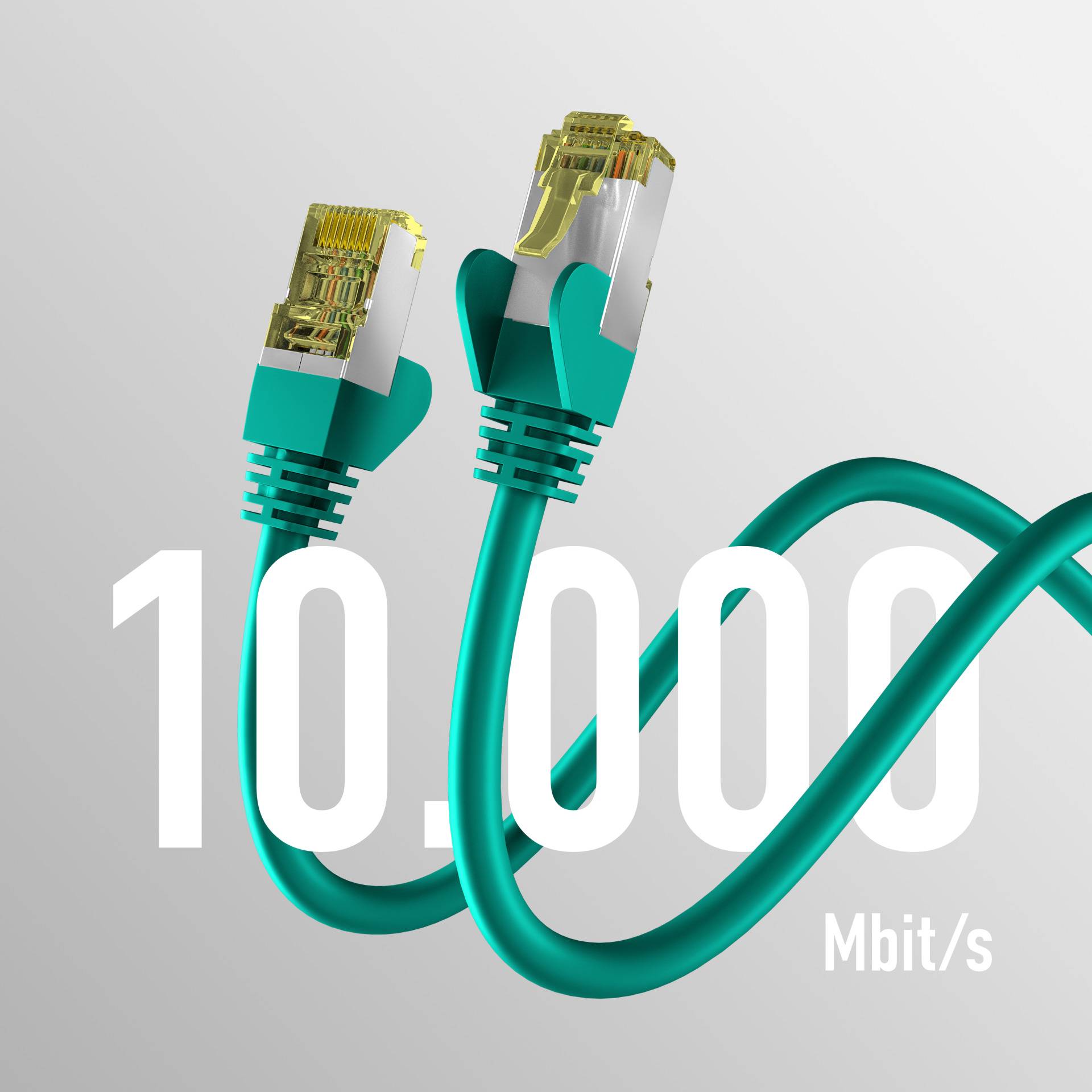 CAT6a GRÜN 10m Patchkabel S/FTP PIMF, RJ45 Netzwerkkabel Ethernetkabel LAN DSL Ecommerce-1