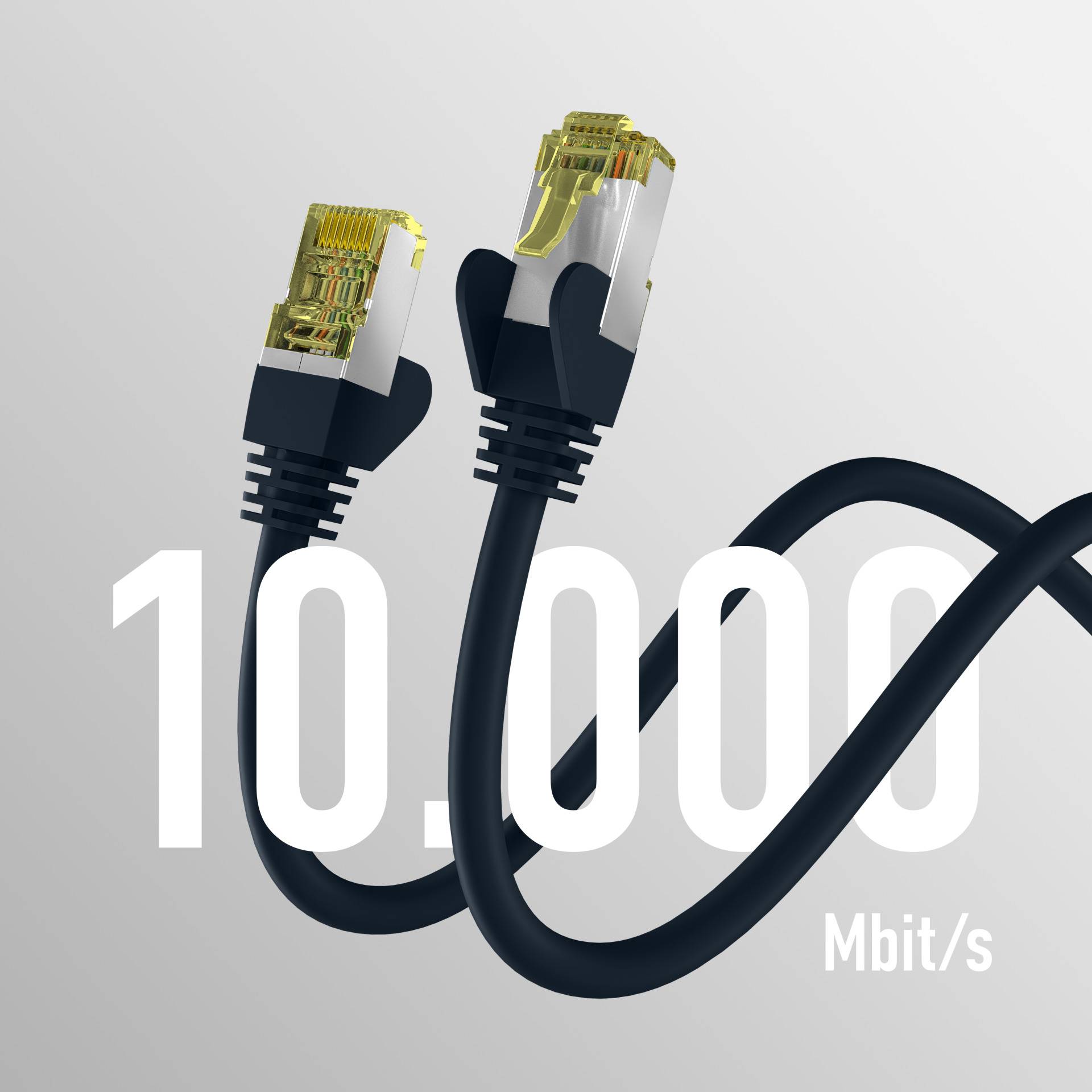 CAT6a SCHWARZ 15m Patchkabel S/FTP PIMF, RJ45 Netzwerkkabel Ethernetkabel LAN DSL Ecommerce-1