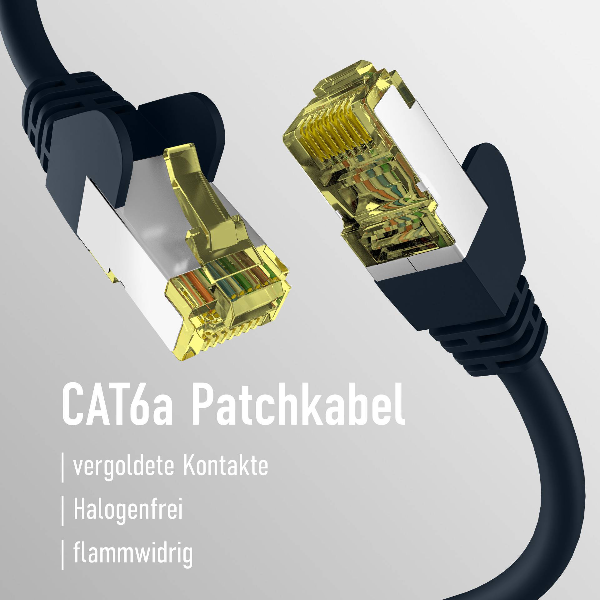 CAT6a SCHWARZ 15m Patchkabel S/FTP PIMF, RJ45 Netzwerkkabel Ethernetkabel LAN DSL Ecommerce-2