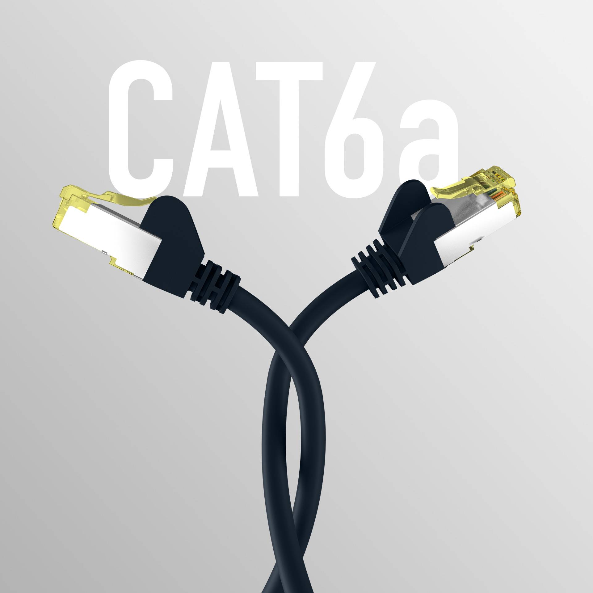 CAT6a SCHWARZ 15m Patchkabel S/FTP PIMF, RJ45 Netzwerkkabel Ethernetkabel LAN DSL Ecommerce-4