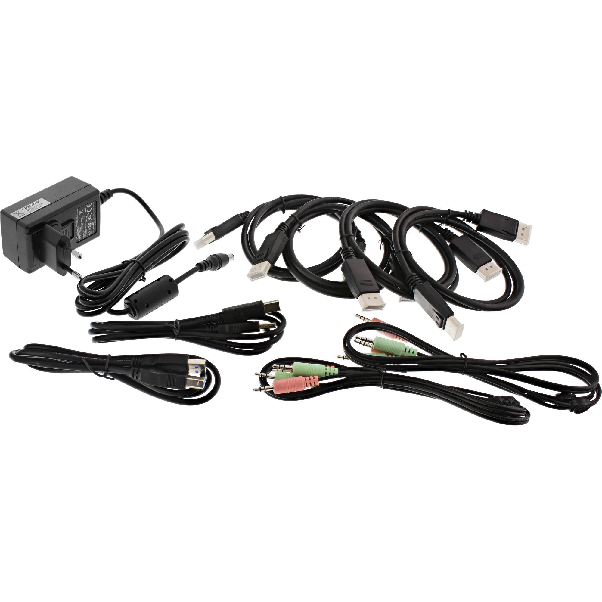 InLine® KVM Desktop Switch, 2-fach, Dual-Monitor DP 1.2, 4K, USB 3.0, Audio-2