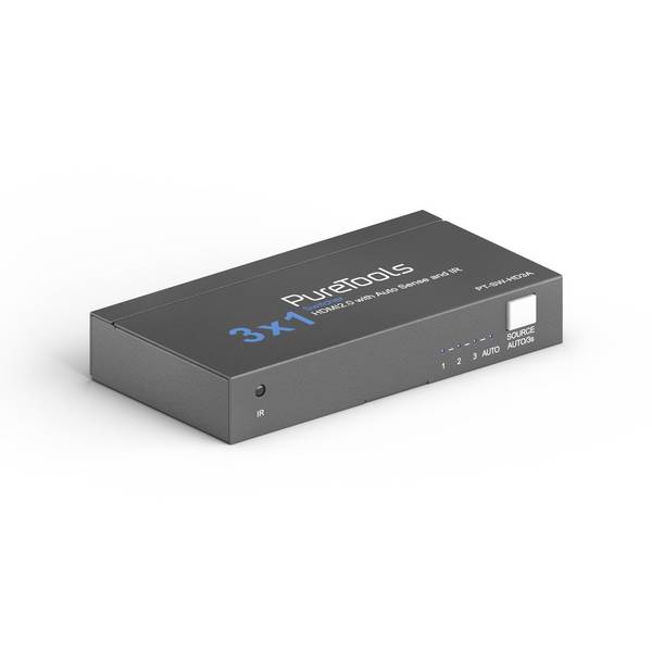 PureTools HDMI2.0 Switch 3x1 PT-SW-HD3A