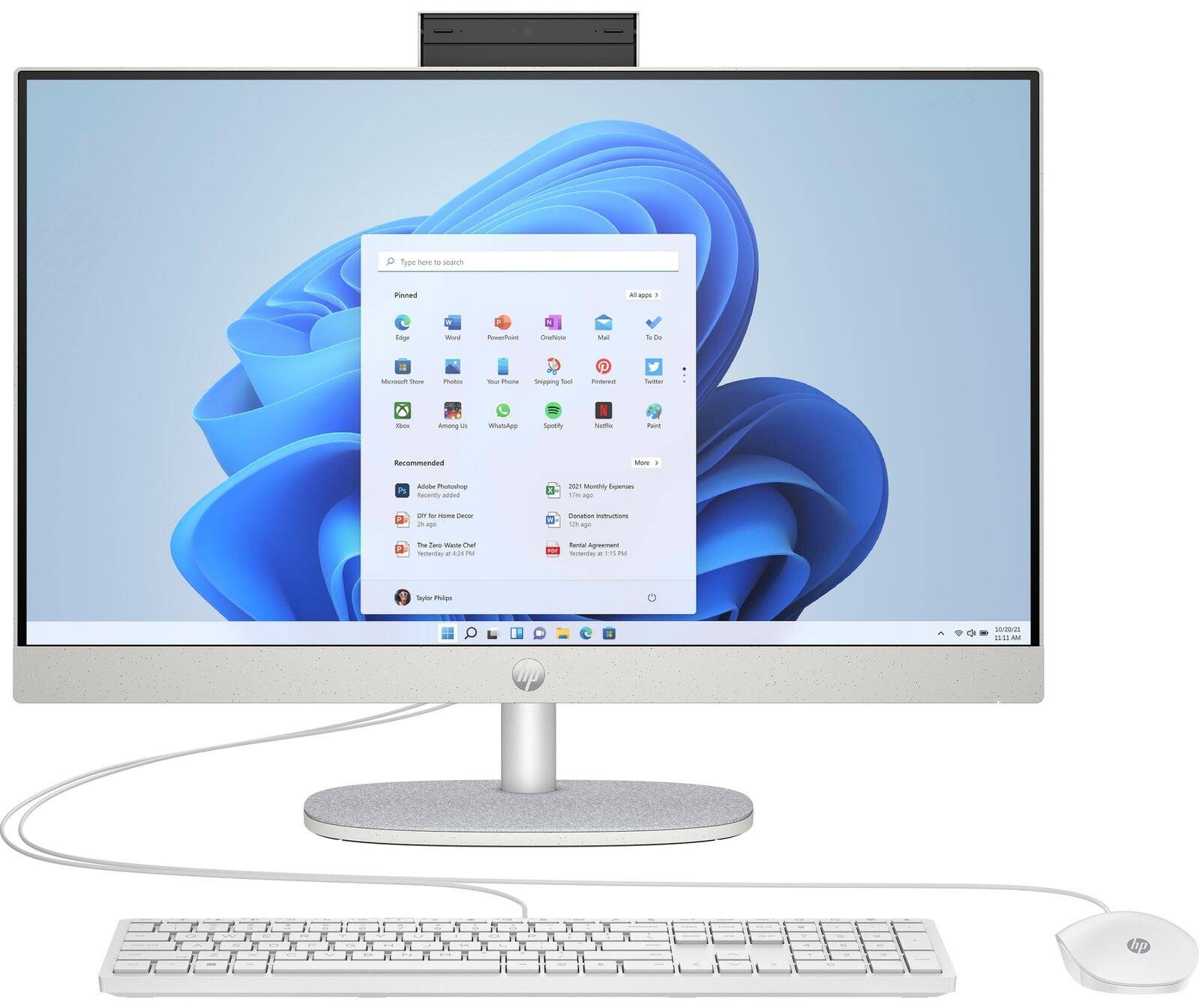 HP 24-cr0006ng - All-in-One (Komplettlösung) - Ryzen 5 7520U / 2.8 GHz - RAM 16 GB - SSD 512 GB - NVMe - Radeon 610M - 1-0