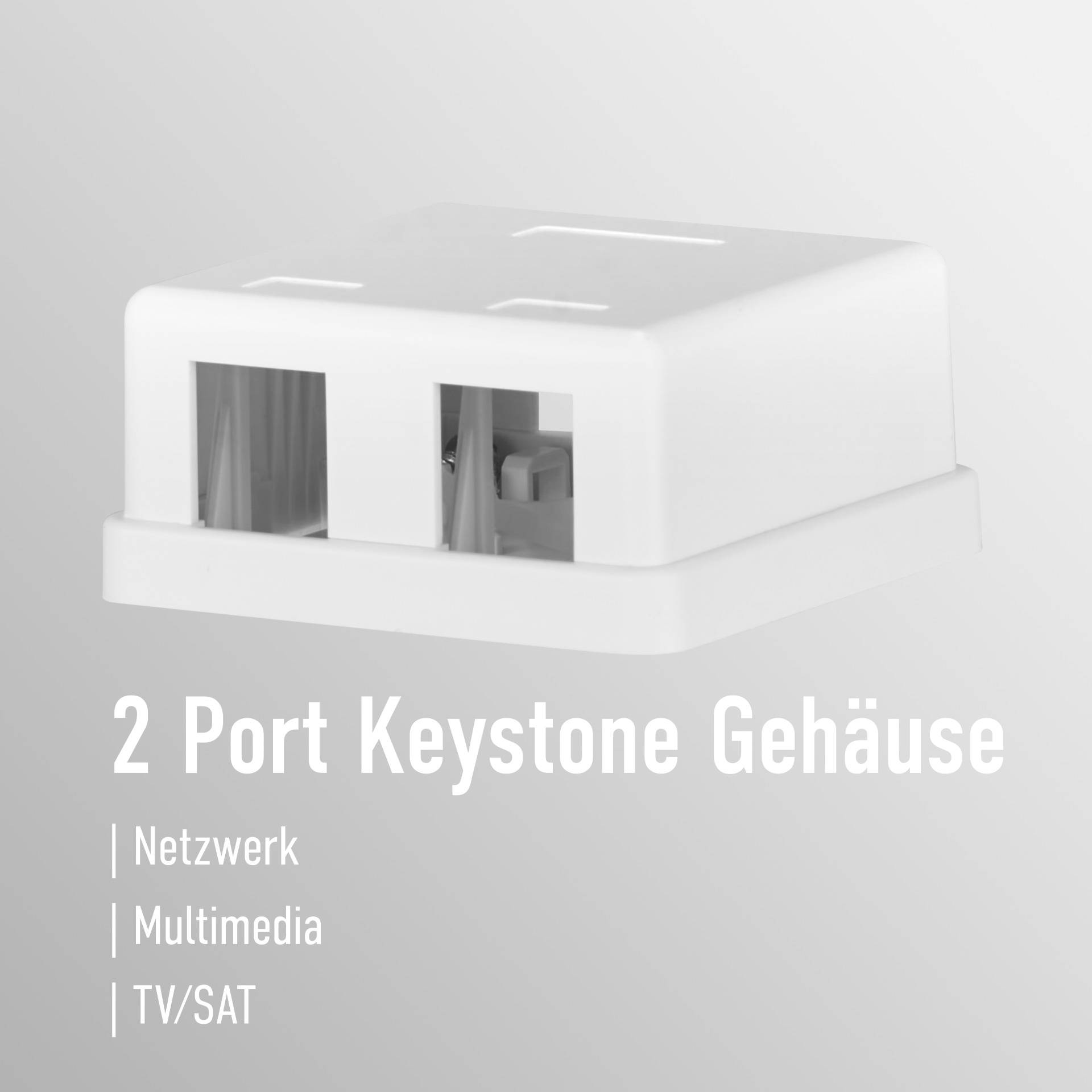 EFB Keystone Anschlussbox, 2Port, Aufputz, Multimedia-Technik Netzwerkzubehör-1