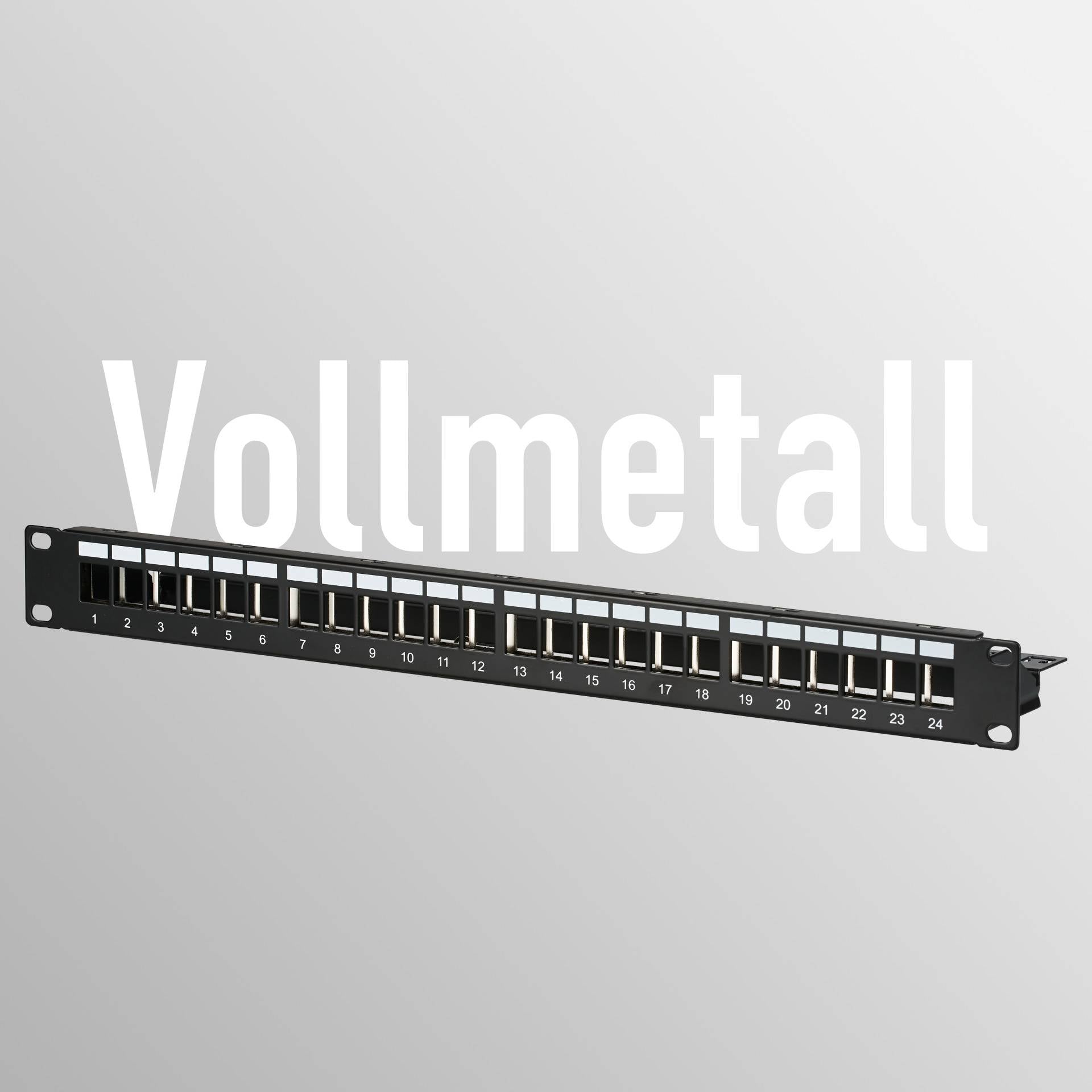 EFB ELEKTRONIK - EFB-Elektronik - Patch Panel - ohne Keystone - Rack montierbar - Schwarz - 1U - 48.3 cm (19"")-1