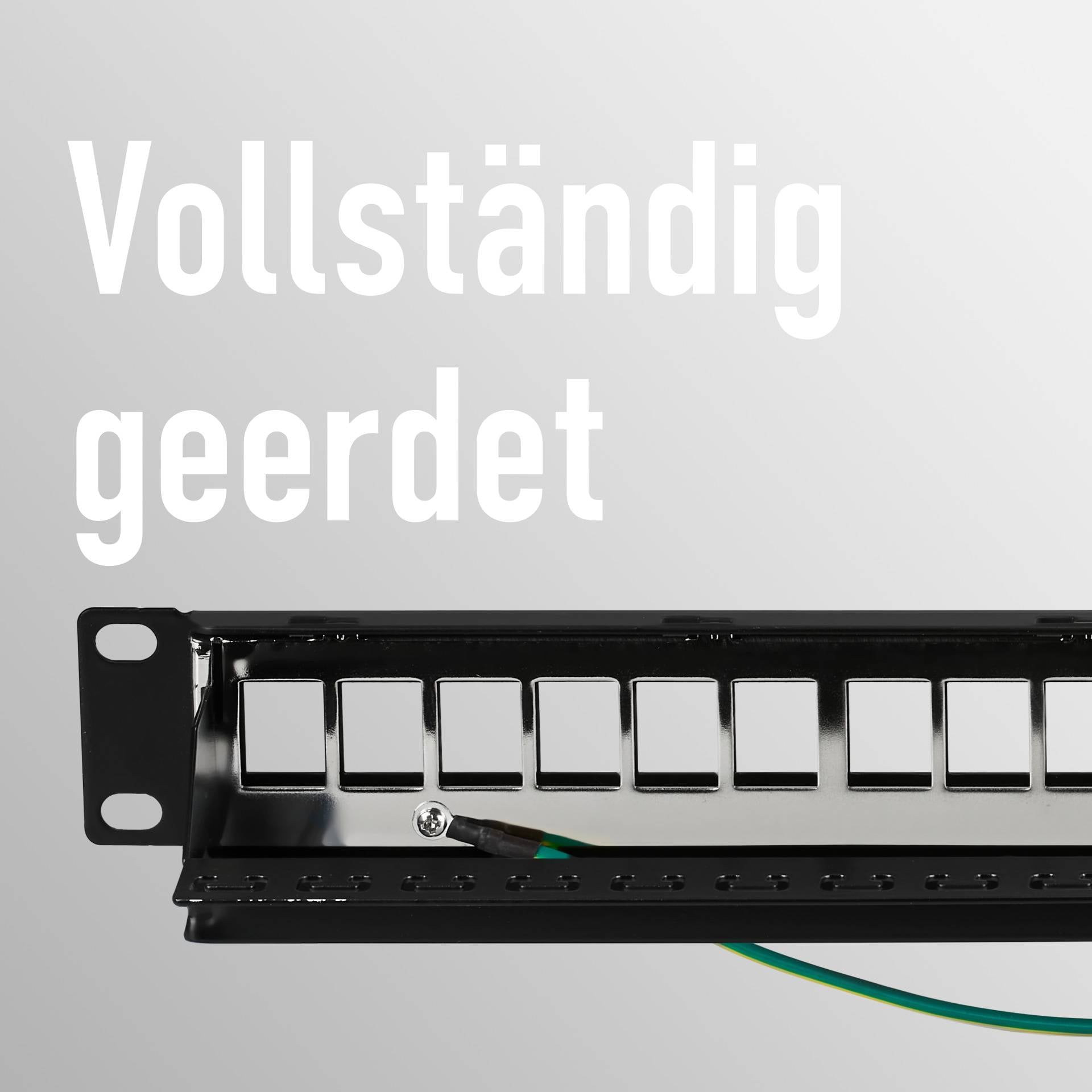 EFB ELEKTRONIK - EFB-Elektronik - Patch Panel - ohne Keystone - Rack montierbar - Schwarz - 1U - 48.3 cm (19"")-2