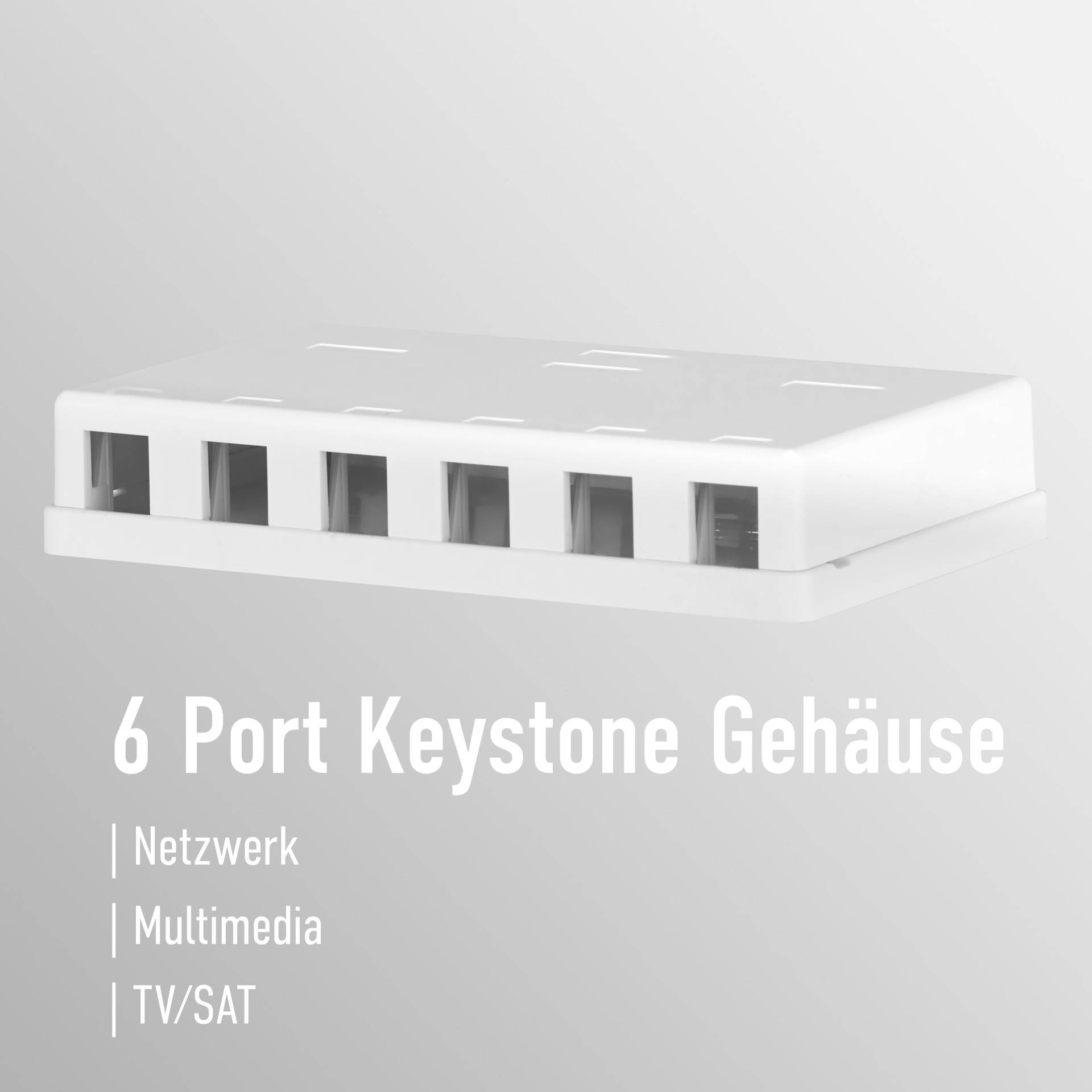 EFB Electronics KEYSTONE BOX 6PORT SURF-MOUNTED-1