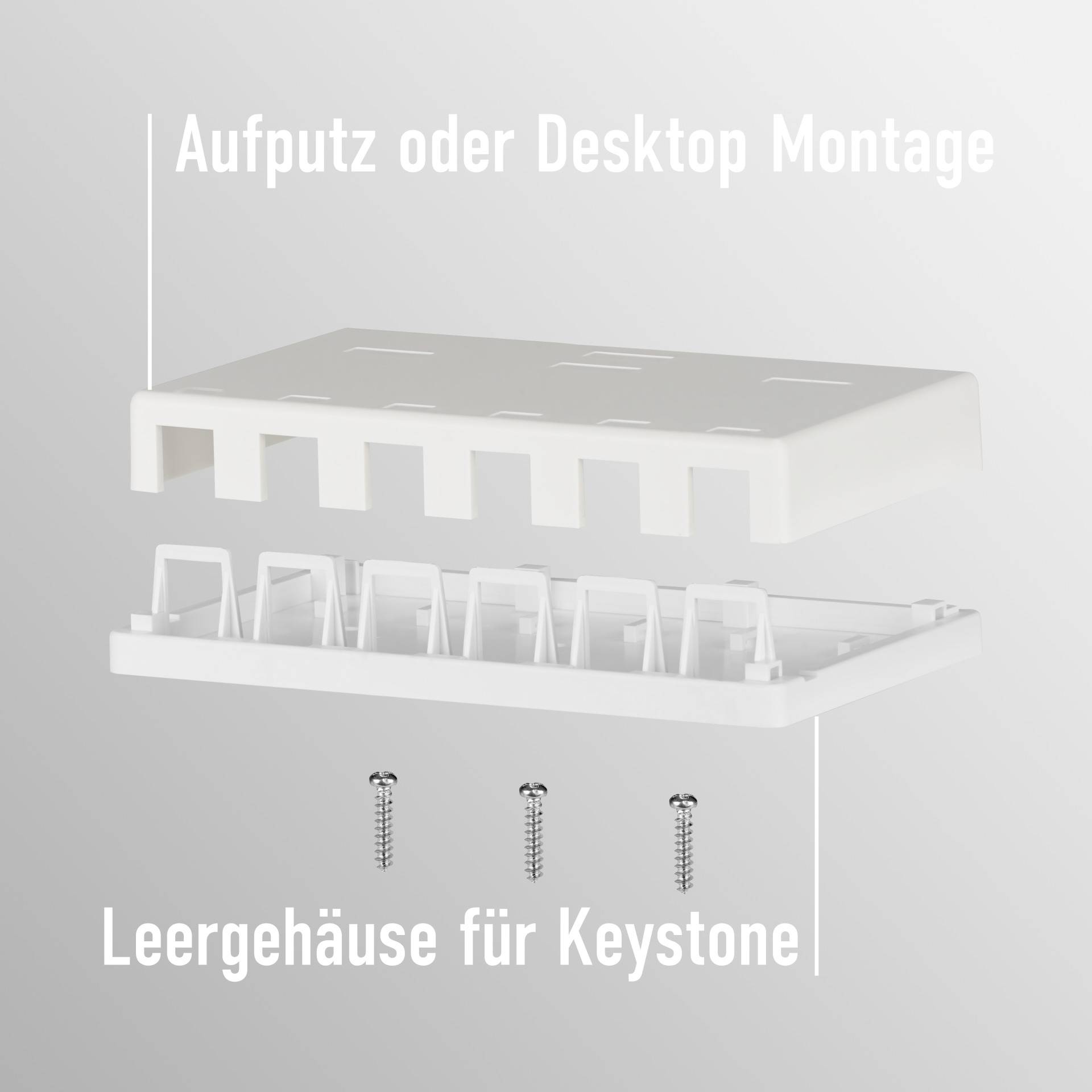 EFB Electronics KEYSTONE BOX 6PORT SURF-MOUNTED-3