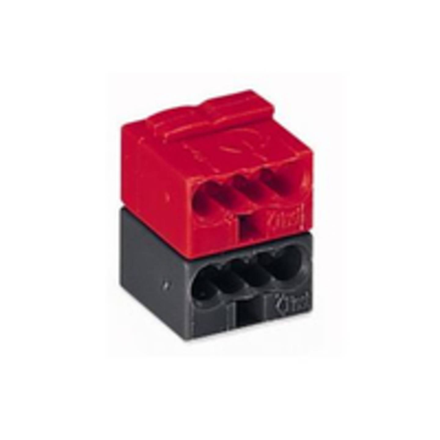 WAGO EIB-Busankoppler-Klemme 0,8qmm dunkelgrau/rot 4x0,6-0,8qmm 50 Stück, 243-211-0