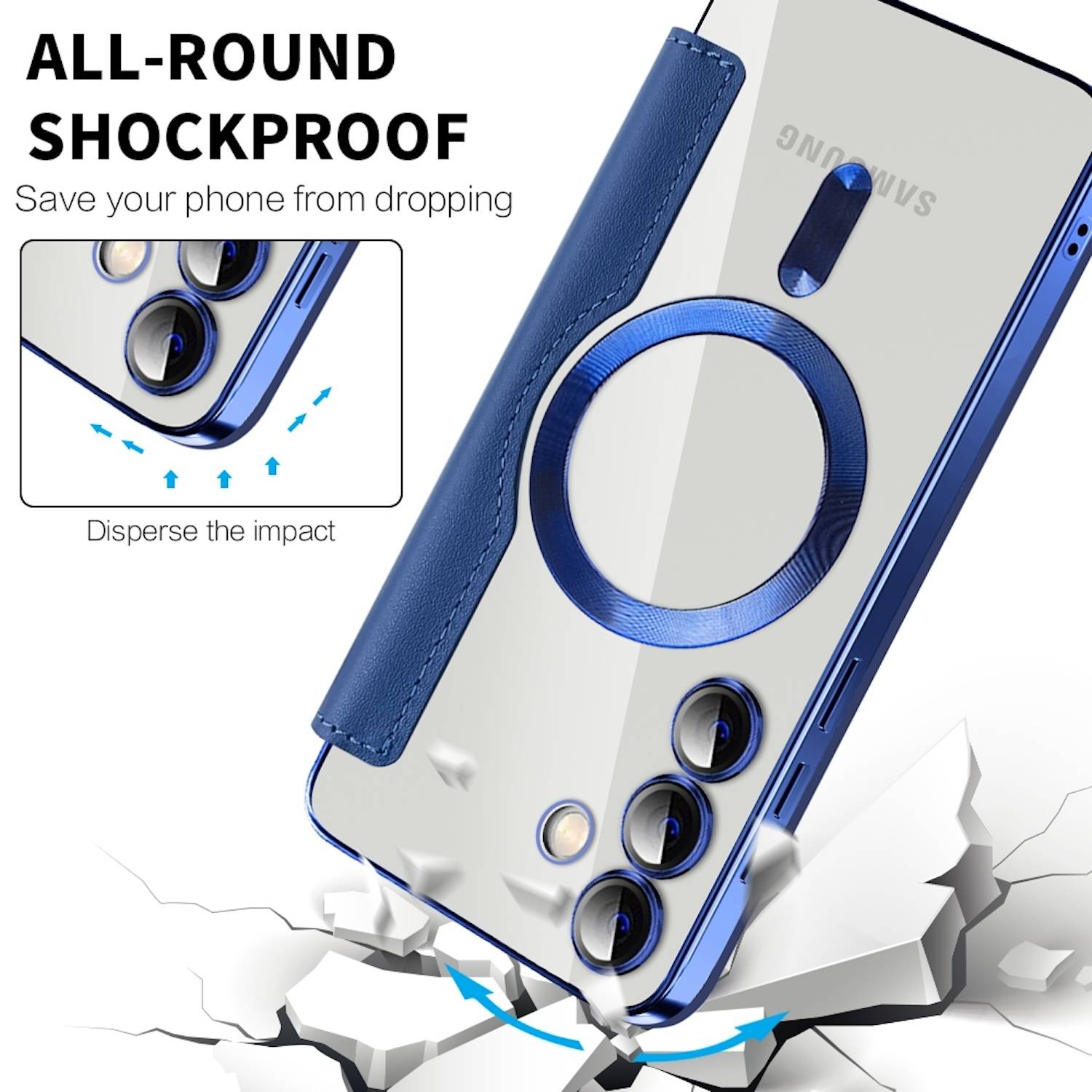 Für Samsung Galaxy S24 360 Grad Full Body Magsafe RFID Anti Datenklau Kunst Leder Hülle Tasche Smart Cover-1