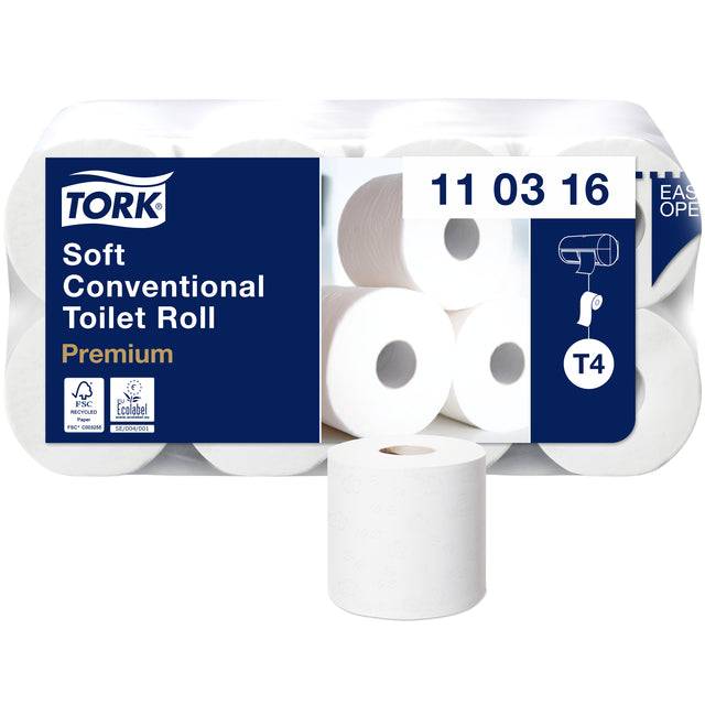Tork Toilettenpapier Premium 110316 3lagig weiß 8 Rl./Pack.-4