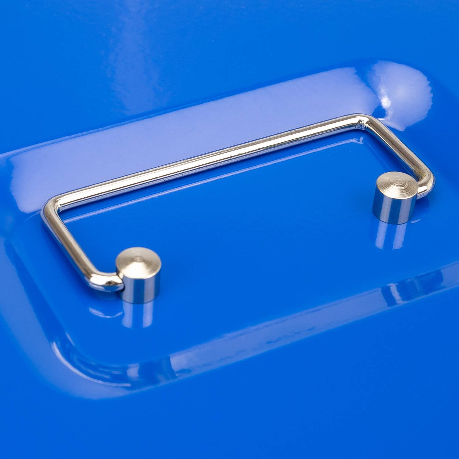 HMF Geldkassette abschließbar, Kasse mit Münzeinsatz, 5 Münzfächer, 20 x 16 x 9 cm, Blau-4