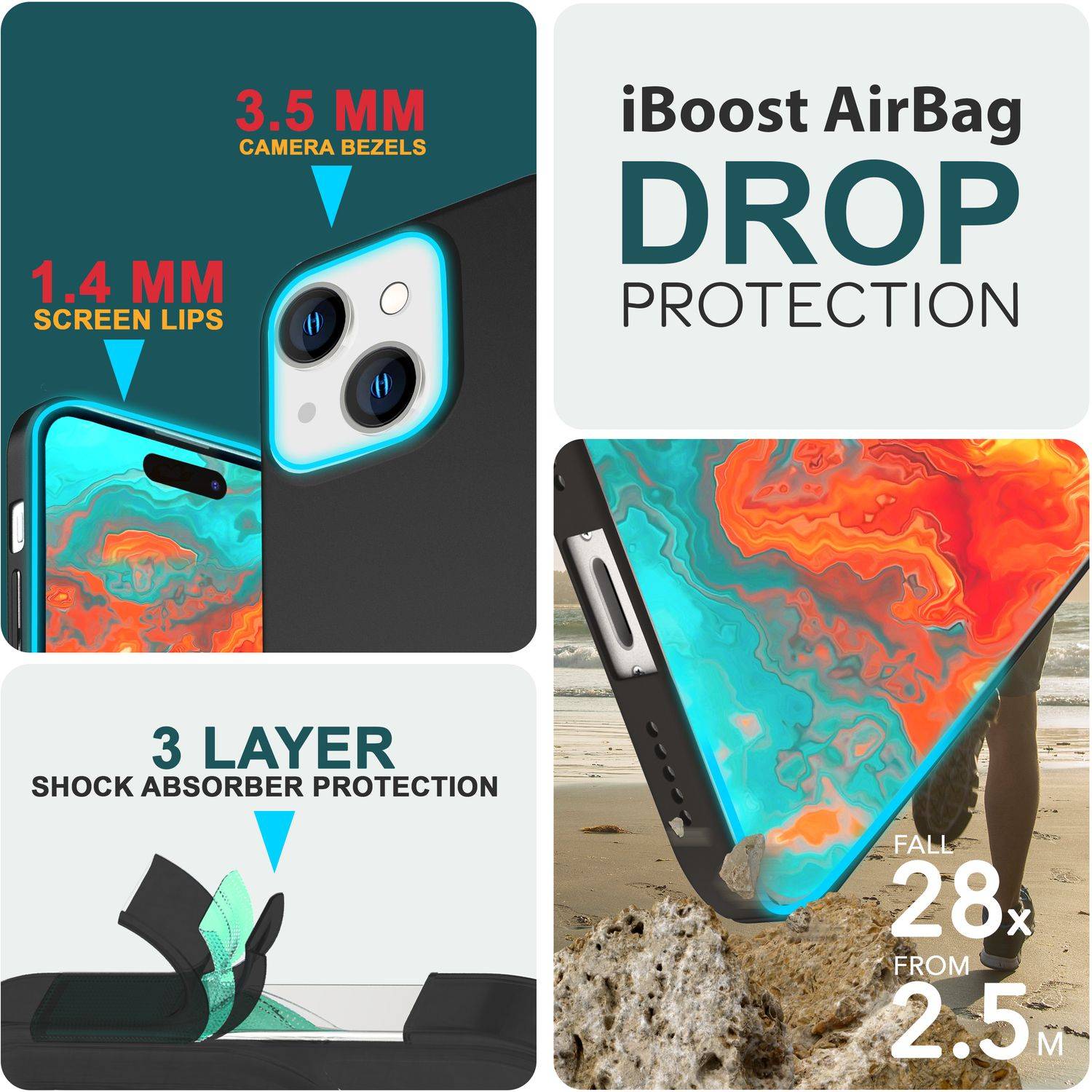 Dünne 0,5mm Hülle für iPhone 15 Plus Hard Case Ultra Slim Handyhülle Schutzhülle Schwarz-1