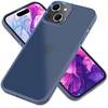 Hybrid Hülle für iPhone 15 Frosted Case Handyhülle Schutz Rand Handy Tasche Etui Blau