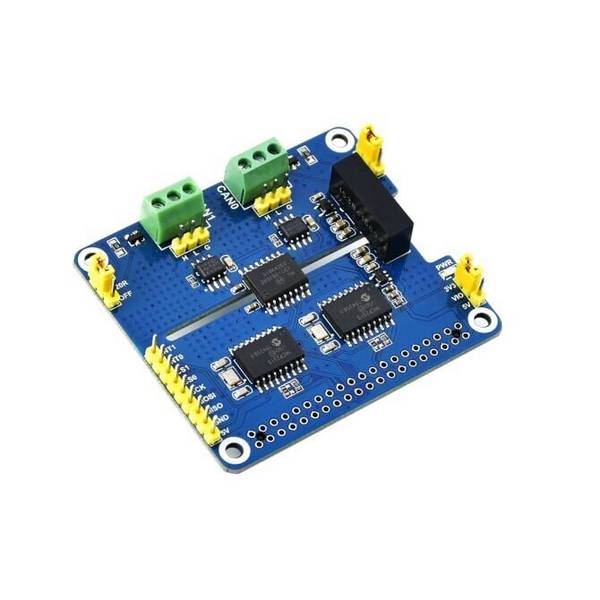 WaveShare 2-Channel Isolated CAN Expansion HAT for Raspberry Pi, Dual Chips Solution