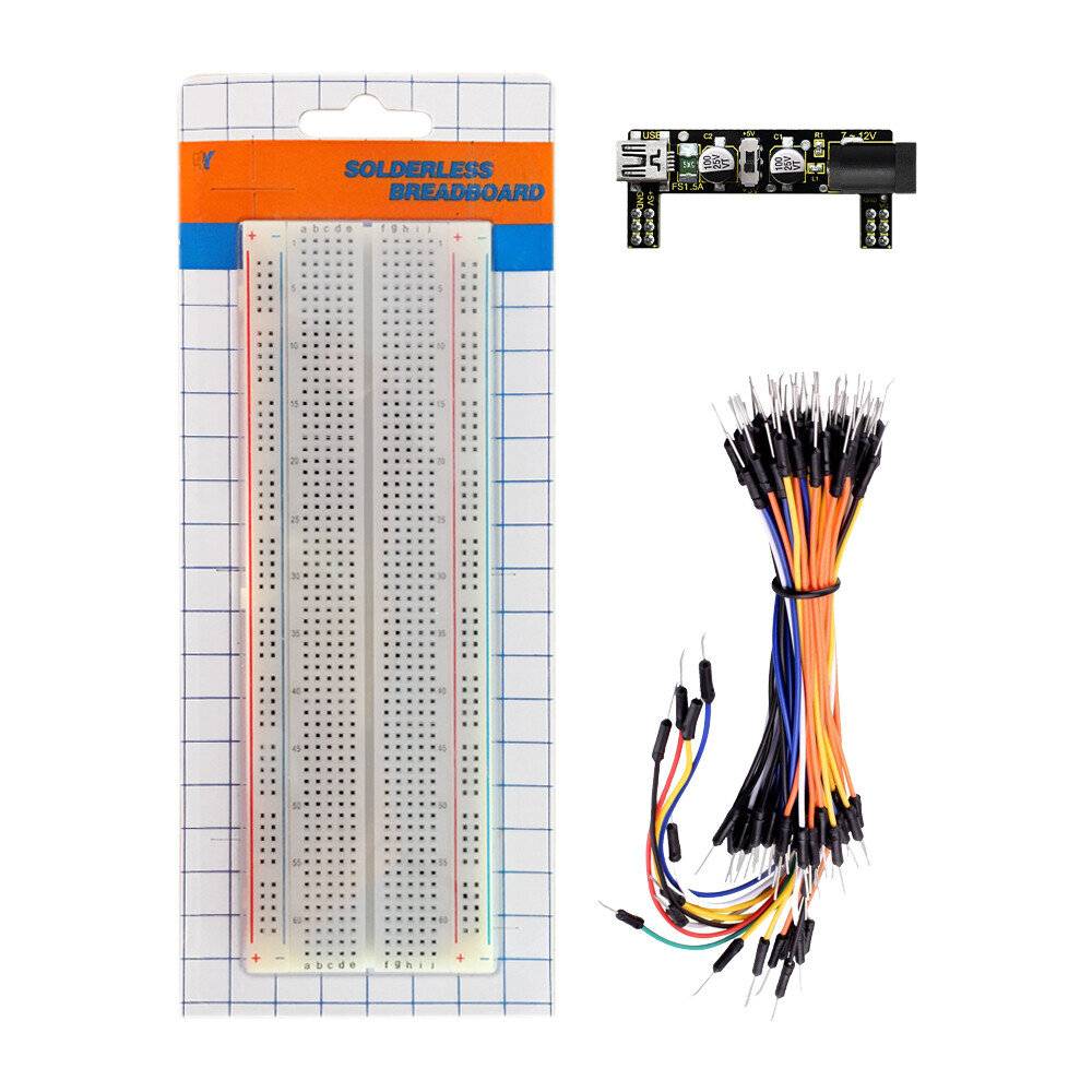 Keyestudio Breadboard Kit for Arduino, Power Module + Breadboard + Jumper Wires-0