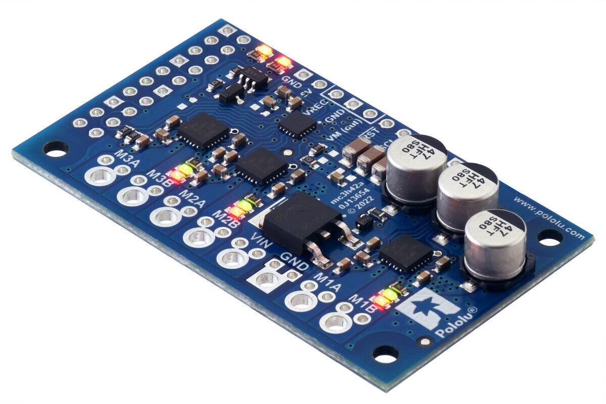 Pololu Motoron M3H256 Triple Motor Controller without Connectors for RaspberryPi-5