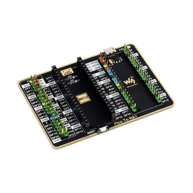 WaveShare GPIO Expander For Raspberry Pi Pico, 1x Raspberry Pi Standard 40PIN, 1x Pico 2x20PIN-4