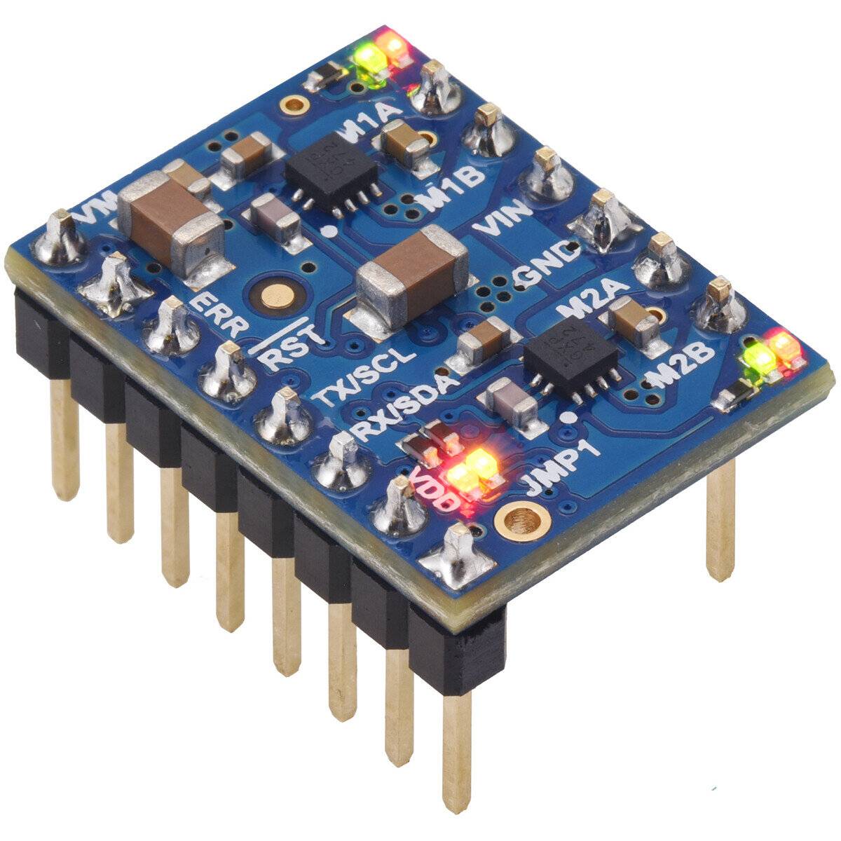 Pololu Motoron M2T550 Dual I2C Motor Controller (Header Pins Soldered)