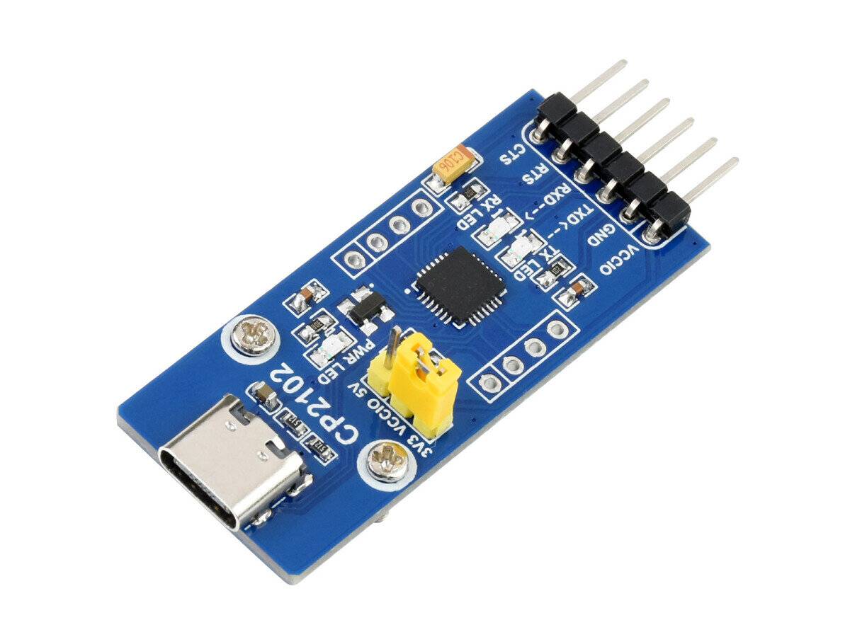 WaveShare CP2102 USB UART Board (Type C), USB To UART (TTL) Communication Module, USB-C Connector-0
