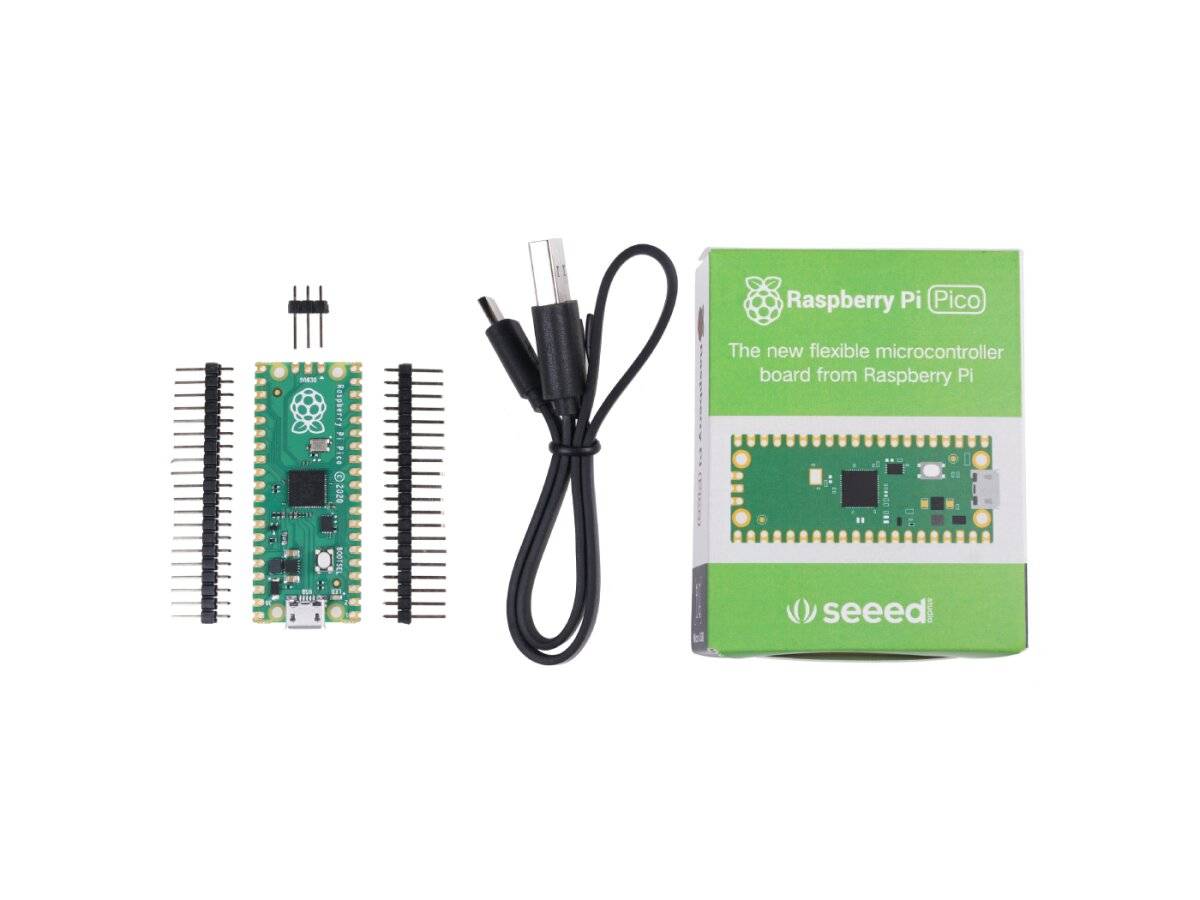 Raspberry Pi Pico Basic Kit with Headers/USB Cable ARM Cortex M0+-0