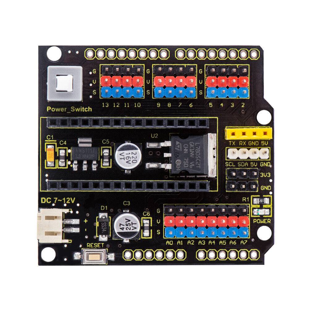 Keyestudio NANO Shield Board for Arduino Nano with Power Switch-1