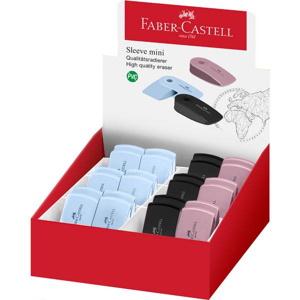 Radierer Sleeve Mini im Display sortiert FABER CASTELL 182