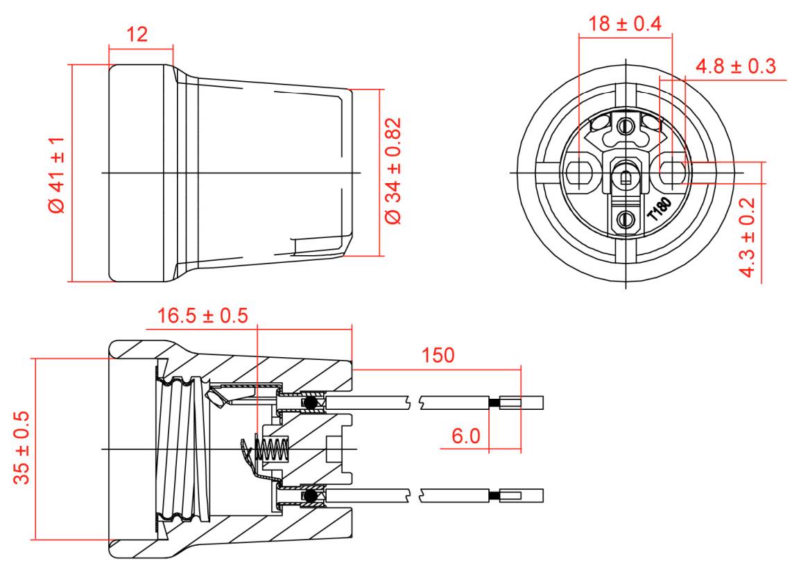 Goobay E27 Lampenfassung mit Zwillingslitze max. 100 W/250 V (AC), 0,15 m Kabel, Keramik-1