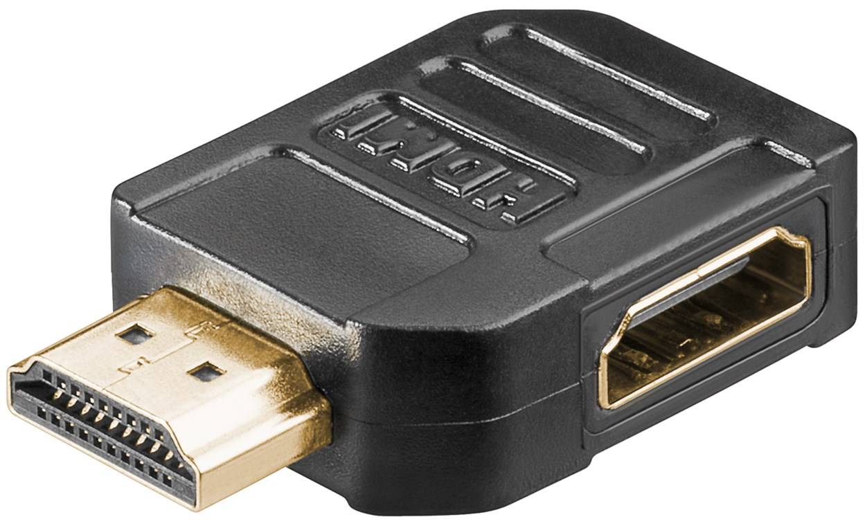 Goobay 65750 HDMI Winkeladapter 270 Grad / 8K @ 60Hz HDMI Adapter zum seitlichen Anschluss HDMI Buchse auf 270° Stecker-0