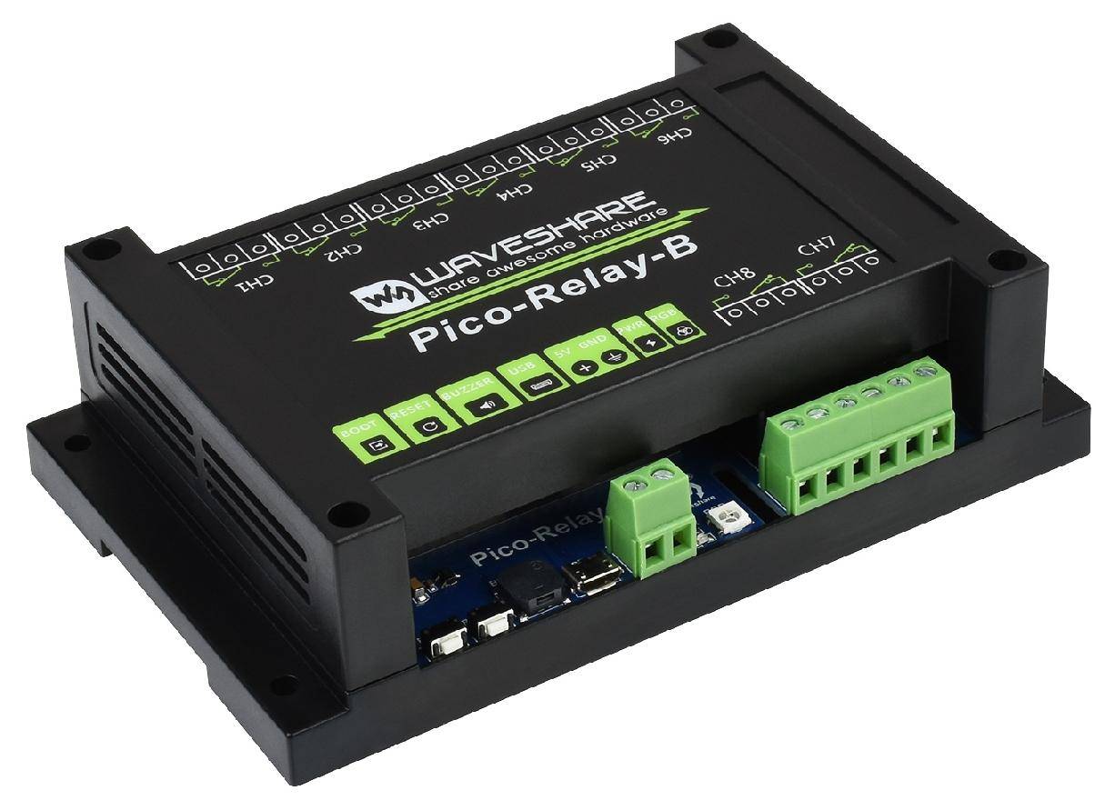 Waveshare Industrielles 8-Kanal Relaismodul für Raspberry Pi Pico: Erweiterte Schutzfunktionen-0