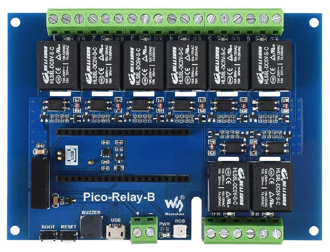 Waveshare Industrielles 8-Kanal Relaismodul für Raspberry Pi Pico: Erweiterte Schutzfunktionen-2
