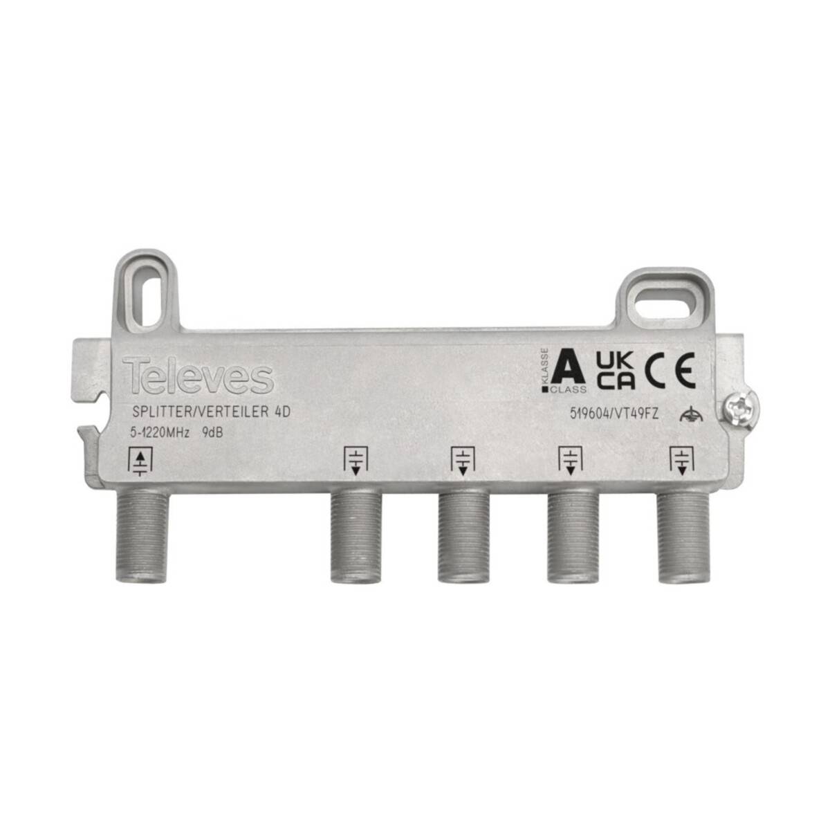 Televes Verteiler 4f. 9dB, 5-1218MHz VT49FZ-0