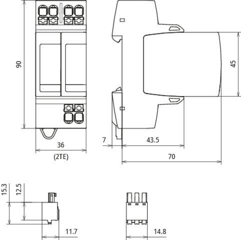 DEHN Überspannungsableiter Typ 2+3 DG MP TT 2P ACI385FM-2
