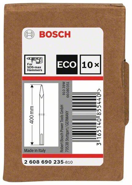 Spitzmeißel L.400mm SDS-max f.Beton/Baustein 10er Pack BOSCH-1