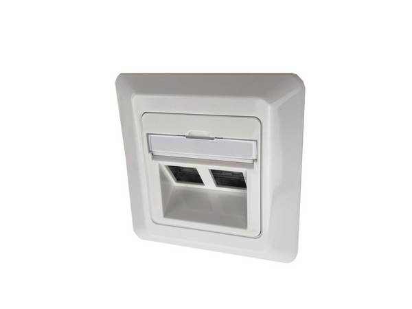 12 Stk. Corning Rahmenset schräg f. 2xRJ45