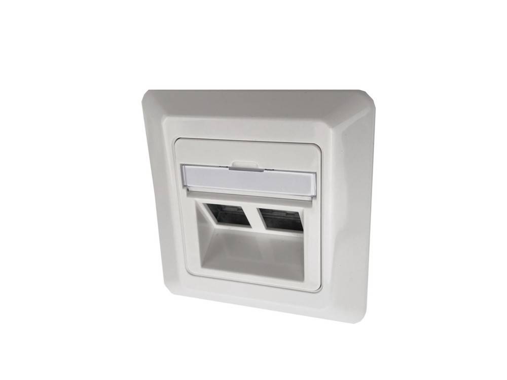 12 Stk. Corning Rahmenset schräg f. 2xRJ45-0