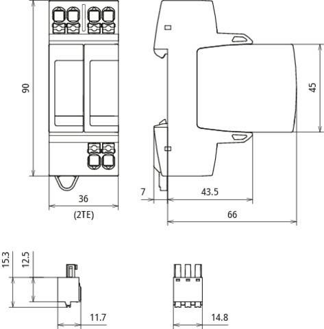 DEHN Überspannungsableiter Typ 2+3 DG MP TT 2P 320 FM-2