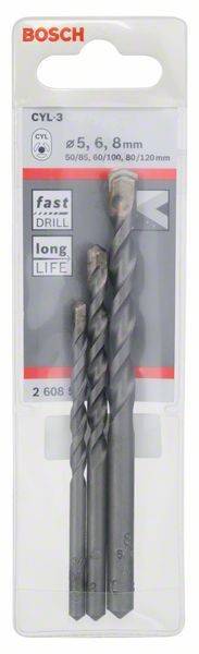 Bosch Betonbohrer-Set CYL-3 Silver Percussion 3tlg. 5 - 8 mm - 2608597709-1