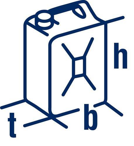 Kraftstoff-Kanister PROFI, 5 Liter, oliv-grün, mit UN-Zulassung, VE = 12 Stück-2