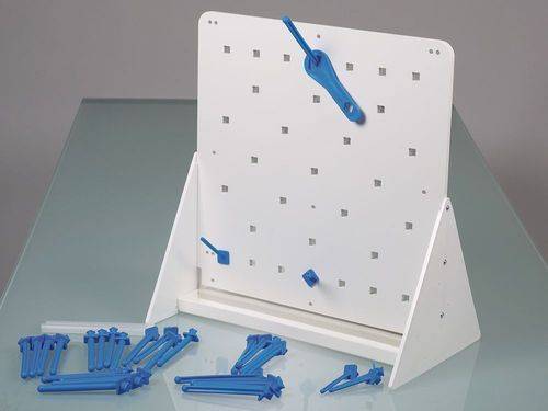 Abtropfgestell für Laborgefäße, mit Auffangwanne, 400 x 400 mm, mit Tischständer, 31 Aufsteckstäben-3
