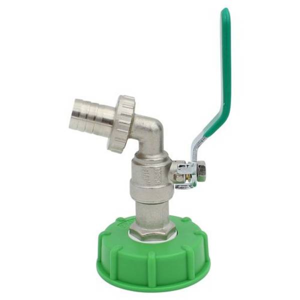 IBC-Kugelhahn aus Metall, 3/4, mit Anschluss S60x6 / 62mm, VE = 3 Stück