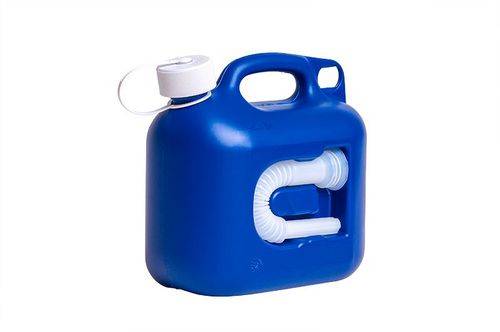 Kanister für ad-blue, 5 l, dunkelblau, mit flexiblem Auslaufrohr, VE = 12 Stück-0