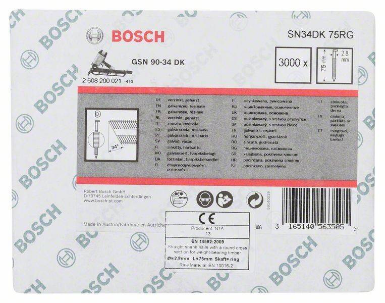 Bosch Power Tools D-Kopf Streifennagel 2608200021-3