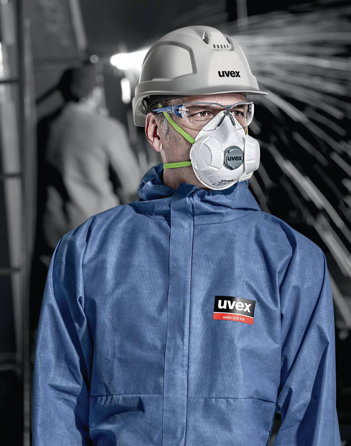 Uvex Pheos B Schutzhelm - Belüfteter Arbeitshelm für die Baustelle - Blau-2