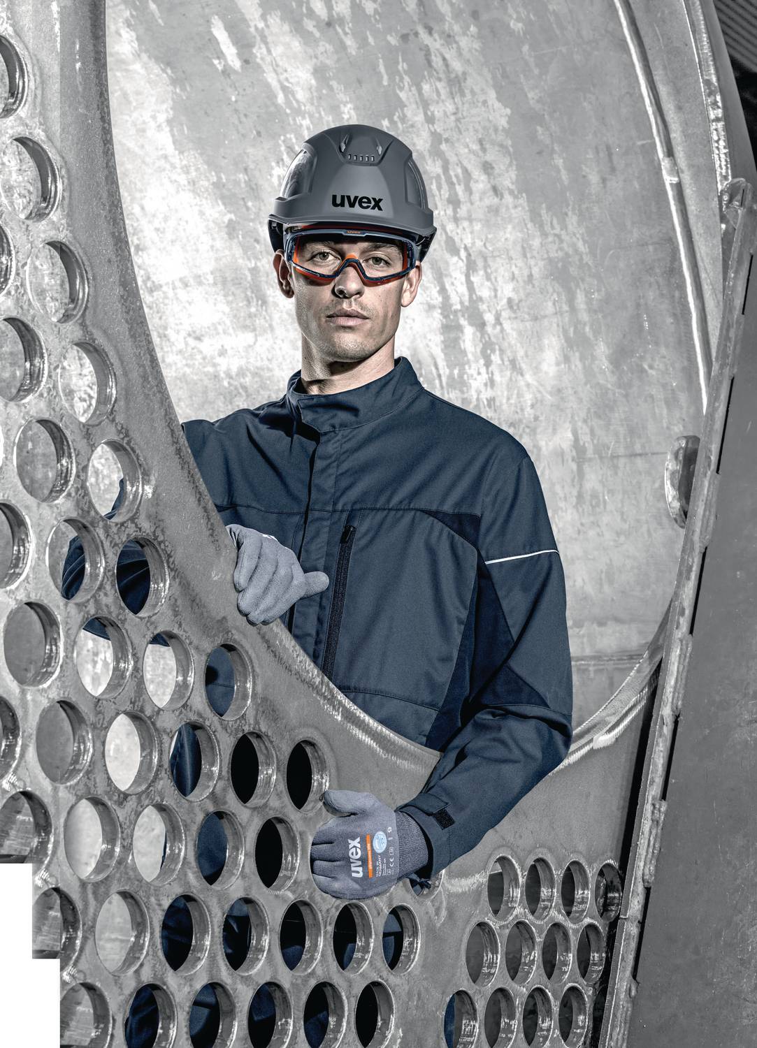 Uvex Pheos IES Schutzhelm - Belüfteter Arbeitshelm für die Baustelle - Orange-3