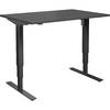 Schreibtisch Atlanta elektrisch höhenverstellbar gerade BxT 1200 x 800 mm dunkelgrau/schwarz. 76100849 761008