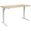 Schreibtisch Venla elektrisch höhenverstellbar gerade BxT 1600 x 800 mm Birke/weiß. TAKKT Industrial &