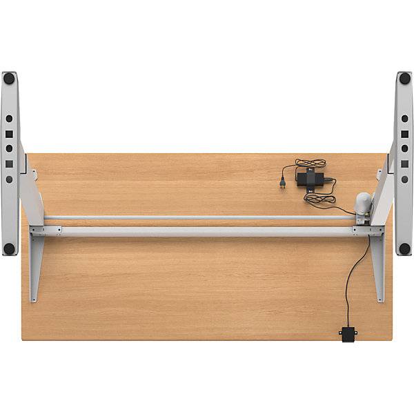 Schreibtisch Venla elektrisch höhenverstellbar gerade BxT 1600 x 800 mm Buche/weiß. TAKKT Industrial &-3