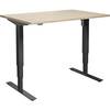 Schreibtisch Atlanta elektrisch höhenverstellbar gerade BxT 1200 x 800 mm Eiche/schwarz. TAKKT Industrial &