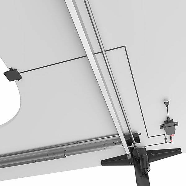 Schreibtisch Atlanta elektrisch höhenverstellbar L-Form BxT 1800 x 2000 mm lichtgrau/schwarz links. TAKKT-2